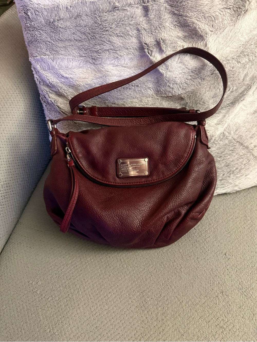 Marc Jacobs Wine Red Natasha Crossbody Bag